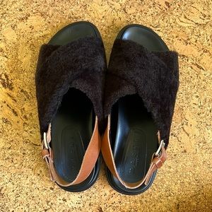 Brand new Marni fuzzy sandals